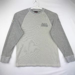 Harley Davidson Mens Raglan Sleeve Ribbed Shirt